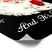 He's On The List And It's Not Mine Funny Santa Chr Poster (Hoek)