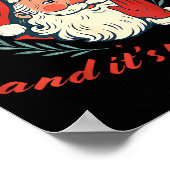 He's On The List Not Mine Santa Funny Christmas  Poster (Hoek)