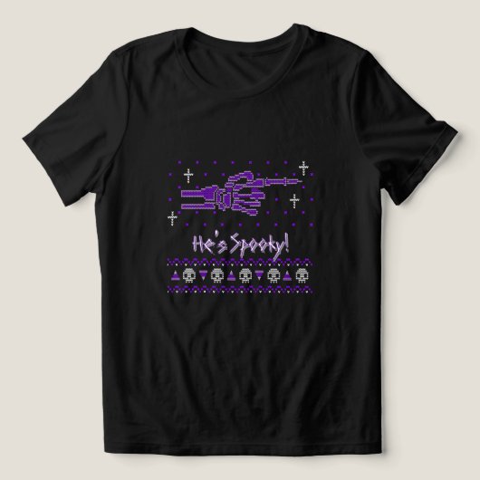 "He's Spooky!" Matching Couple Halloween T-Shirt  (Design voorkant)