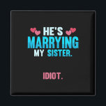 Hes trouwt met mijn zuster Idiot Magneet<br><div class="desc">Hes trouwt met mijn zuster Idiot</div>