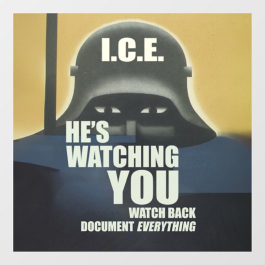 He's Watching You 2026 Raamsticker (Vel)