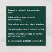 He's Watching You 2026 Vierkante Visitekaartje (Achterkant)