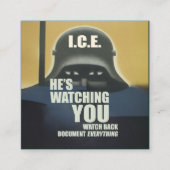 He's Watching You 2026 Vierkante Visitekaartje (Voorkant)