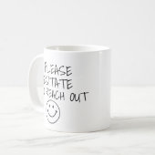 HESITATE OM DE FUNNY COFEE MOK TE BEREIKEN (Voorkant links)