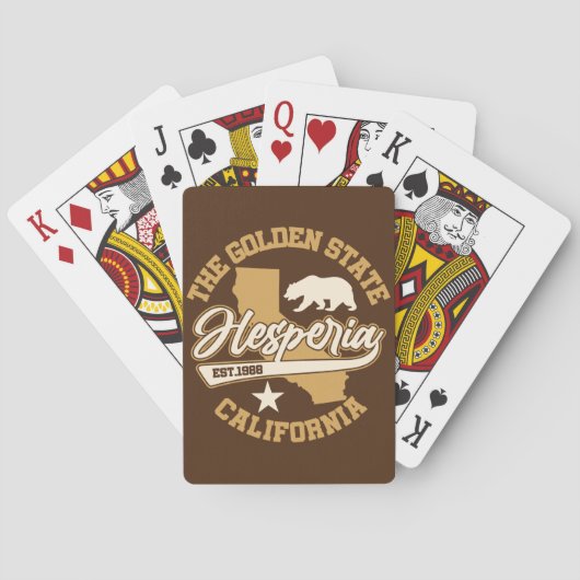 Hesperia, Californië Pokerkaarten (Achterkant)