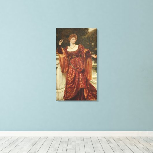 Hesperia (door Frank Dicksee) Canvas Afdruk (Insitu (Houten vloer))