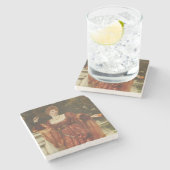 Hesperia (door Frank Dicksee) Stenen Onderzetter (Zijkant)