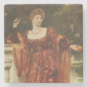 Hesperia (door Frank Dicksee) Stenen Onderzetter