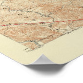 Hesperia quadrangle toont San Andreas Rift Poster (Hoek)