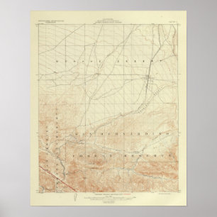 Hesperia quadrangle toont San Andreas Rift Poster