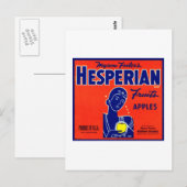 Hesperische vruchten appels briefkaart (Voorkant / Achterkant)