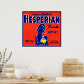Hesperische vruchten appels poster (Keuken)