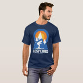 Hesperus Ski Sunset Retro T-shirt (Voorkant volledig)