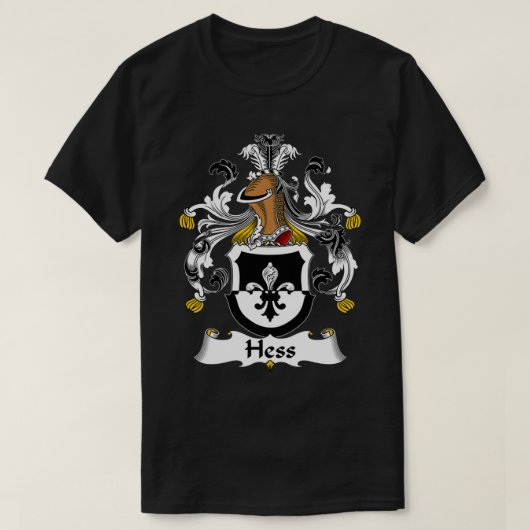 Hess Coat of Arms Family Crest T-shirt (Design voorkant)