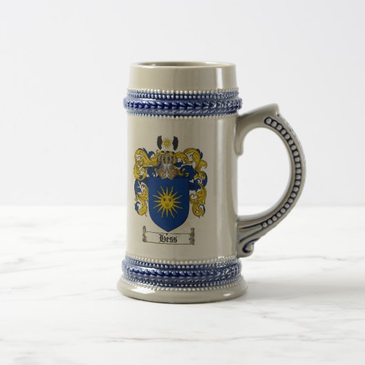 Hess Coat of Arms Stein / Hess Crest Stein Bierpul (Rechts)