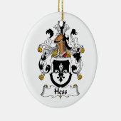 Hess Family Crest Keramisch Ornament (Rechts)