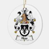 Hess Family Crest Keramisch Ornament (Links)