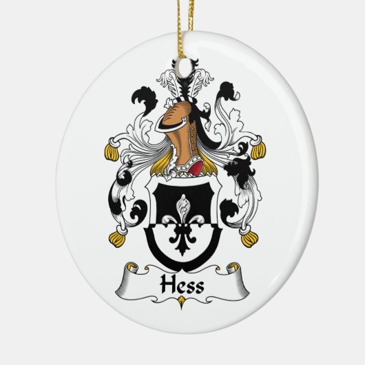 Hess Family Crest Keramisch Ornament (Links)