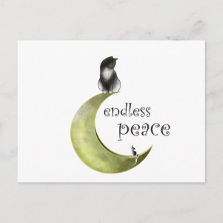 Hessaniata - kat op de maan briefkaart