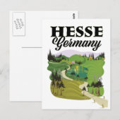 Hesse Germany Travel poster Briefkaart (Voorkant / Achterkant)