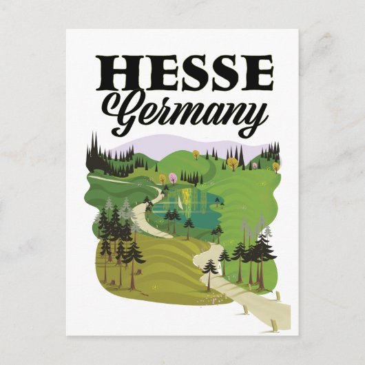 Hesse Germany Travel poster Briefkaart (Voorkant)