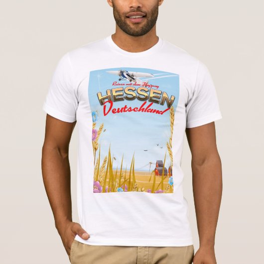 Hessen Deutschland Reiseplakat T-shirt (Voorkant)