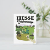 Hessen Duitsland Reisposter Briefkaart (Staand voorkant)