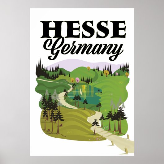 Hessen Duitsland Reisposter Poster (Voorkant)
