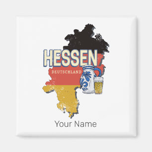 Hessen Duitsland Retro State Kaart Jug Souvenir Magneet