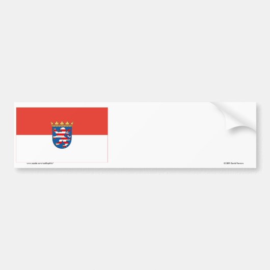 Hessen Flag Bumpersticker (Voorkant)
