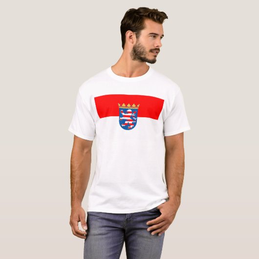 Hessen Flagge T-shirt (Voorkant volledig)