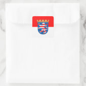 Hessen Flagge Vierkante Sticker (Tas)