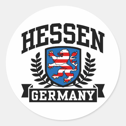 Hessen Ronde Sticker (Voorkant)