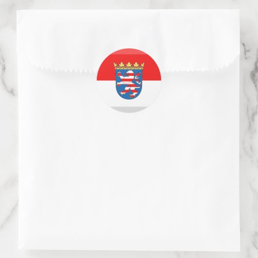 Hessen Vlag Gem Ronde Sticker (Tas)