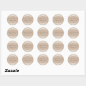 Hessian & Kanten Trouwsticker Ronde Sticker (Vel)