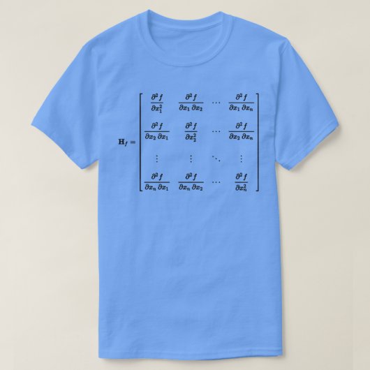 Hessian matrix belangrijk gereedschap voor differe t-shirt (Design voorkant)