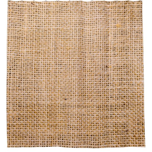 Hessian sackcloth burlap woven texture background; douchegordijn (Voorkant)