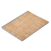 Hessian sackcloth burlap woven texture background; notitieboek (Linkerzijde)