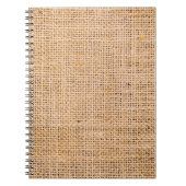 Hessian sackcloth burlap woven texture background; notitieboek (Voorkant)