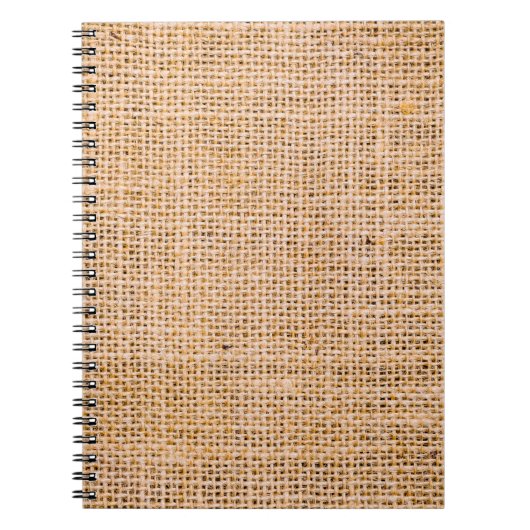 Hessian sackcloth burlap woven texture background; notitieboek (Voorkant)
