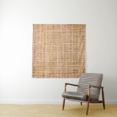 Hessian sackcloth burlap woven texture background, wandkleed (In situ)