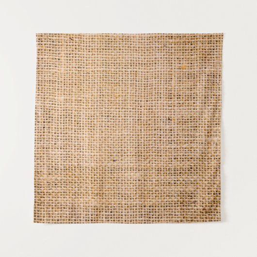 Hessian sackcloth burlap woven texture background, wandkleed (Voorkant)