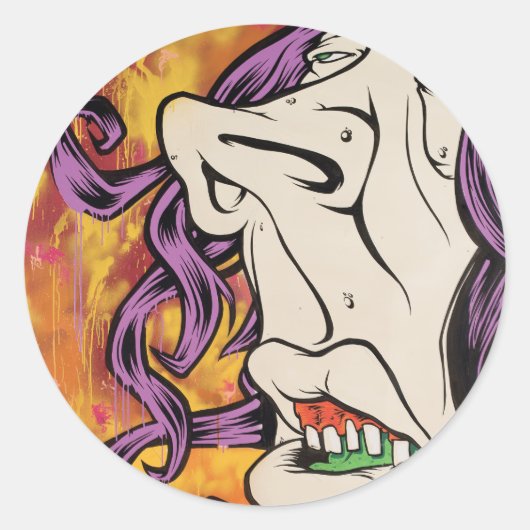 Hessisch Ronde Sticker (Voorkant)