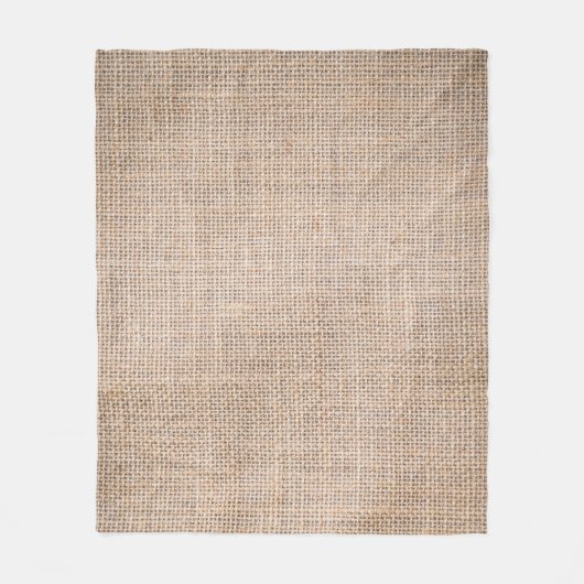 Hessische zakdoek, geweven textuur achtergrond. fleece deken (Voorkant)