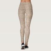 Hessische zakdoek, geweven textuur achtergrond. leggings (Achterkant)