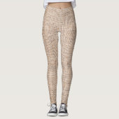Hessische zakdoek, geweven textuur achtergrond. leggings (Voorkant)