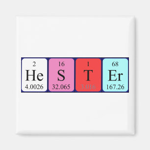 Hester periodieke lijstnaam magnet