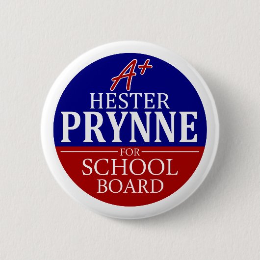 Hester Prynne voor de Button van de schoolraad (Voorkant)