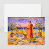 Hestia Lighting a Sacred Fire on Terrace with Oliv Briefkaart (Voorkant / Achterkant)