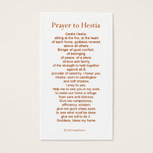Hestia Prayer Kaart